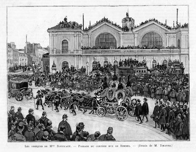 El cortejo fúnebre de Marguerite Boucicaut en París, 1887 de Louis Tinayre